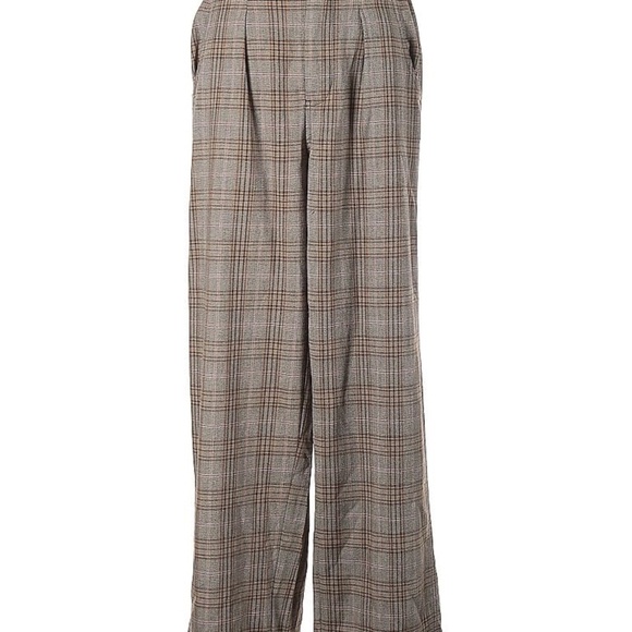 Madewell Harlow Wide Leg Pant in Tan Plaid - Picture 8 of 8